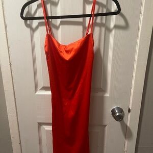 Fashion Nova Bold Orange Dress